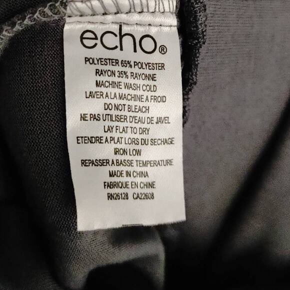 Echo Romper Pockets Scoop Neck Gray Large - Picture 4 of 4